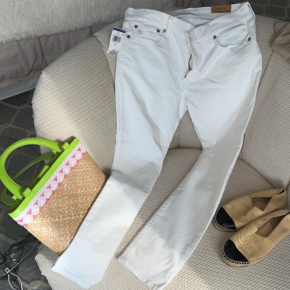 Polo Ralph Lauren White Skinny Jeans 31 Cropped
